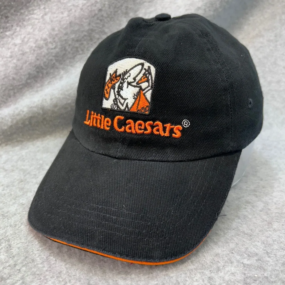 Little Caesars Pizza Logo Mens Black Little Caesars Baseball Cap Adjustable OSFM
